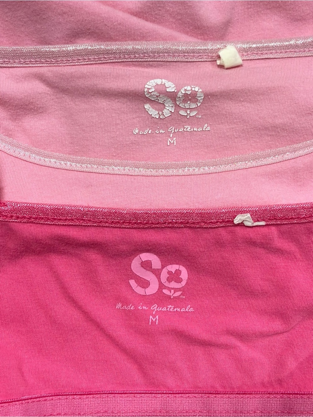 So | Set of 2 Y2K Pink Layering Camis with Built In Shelf Bras - Picture 5 of 5